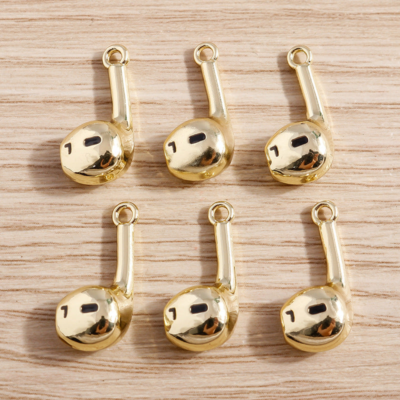 Wholesale of 10pcs/pack Alloy Acrylic Resin Simulated Earphone Keychain Jewelry DIY Pendant Pendants